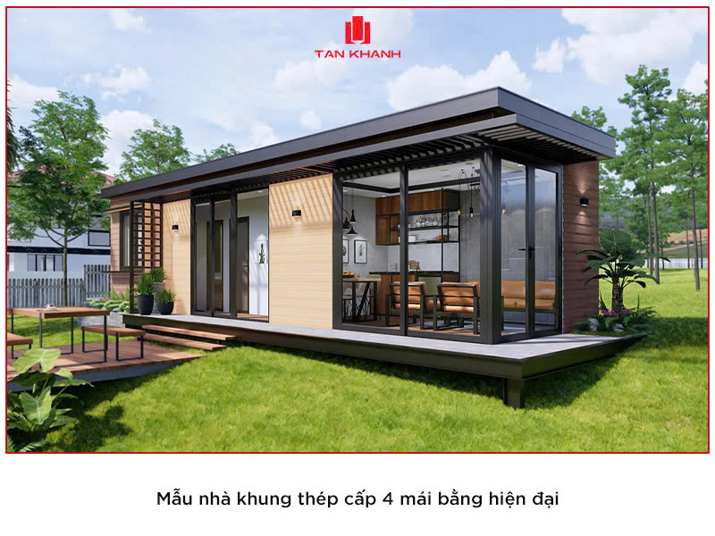 Mẫu nhà khung thép cấp 4
