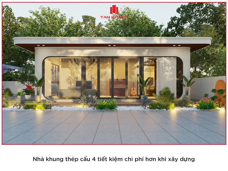 Mẫu nhà khung thép cấp 4
