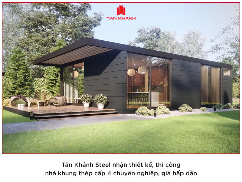 Mẫu nhà khung thép cấp 4